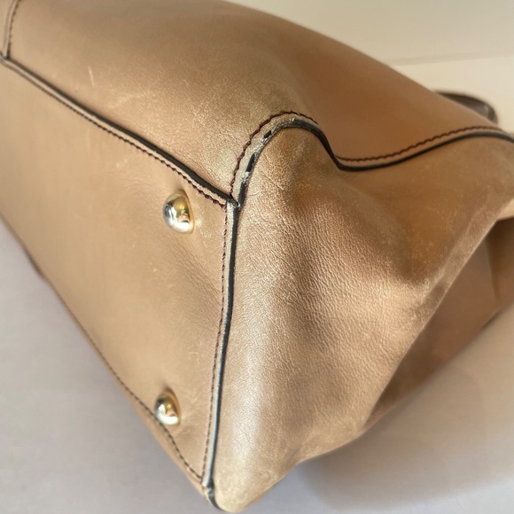 TOD'S D Bag with strap Taupe Brown Satchel Hand Bag Convertible - Picture 8 of 15